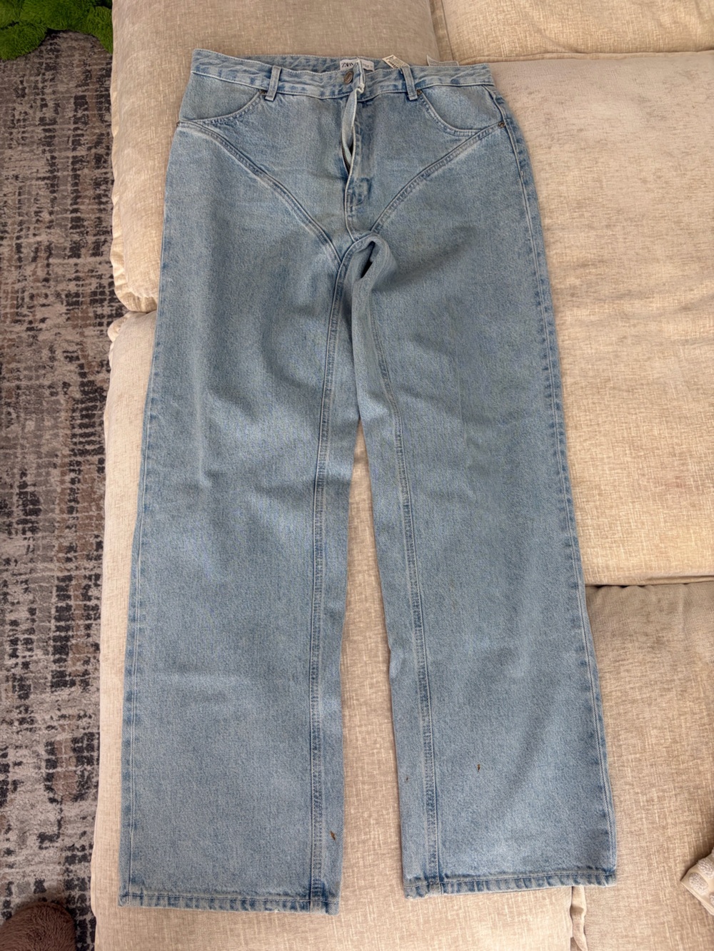 Zara Light Blue Faded Denim Jeans